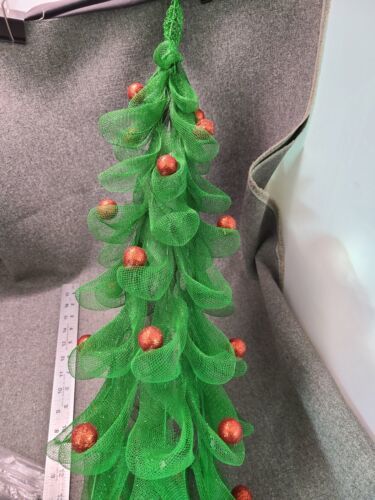 Primary image for Mesh Christmas Tree 24" Tall Green And Red Ball Ornaments