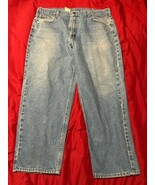 Carhartt B17 DST Blue Jeans Men’s 40x30 Relaxed Fit Denim USA Tag Distre... - $30.12 CAD