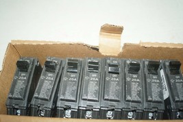 LOT OF 8 GE General Electric THQL1120 20-Amp 1-Pole 120/240VAC Breaker - £58.42 GBP