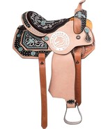 Turquois Embellished Western Horse Barrel Racing Cross Saddle With Tack set - $7,032.69 MXN+