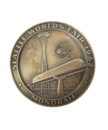 Seattle World`s Fair 1962 Large Monorail Bronze Medal 3&quot; ( Very Scarce ) - $629.86 CAD