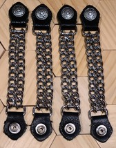 Harley-Davidson Vintage Leather Double Diamond Chain Vest Extender Set o... - $46.96 CAD