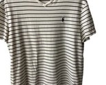 Polo Ralph Lauren Blue Label T shirt Size L Striped White Black Class Fi... - £4.22 GBP