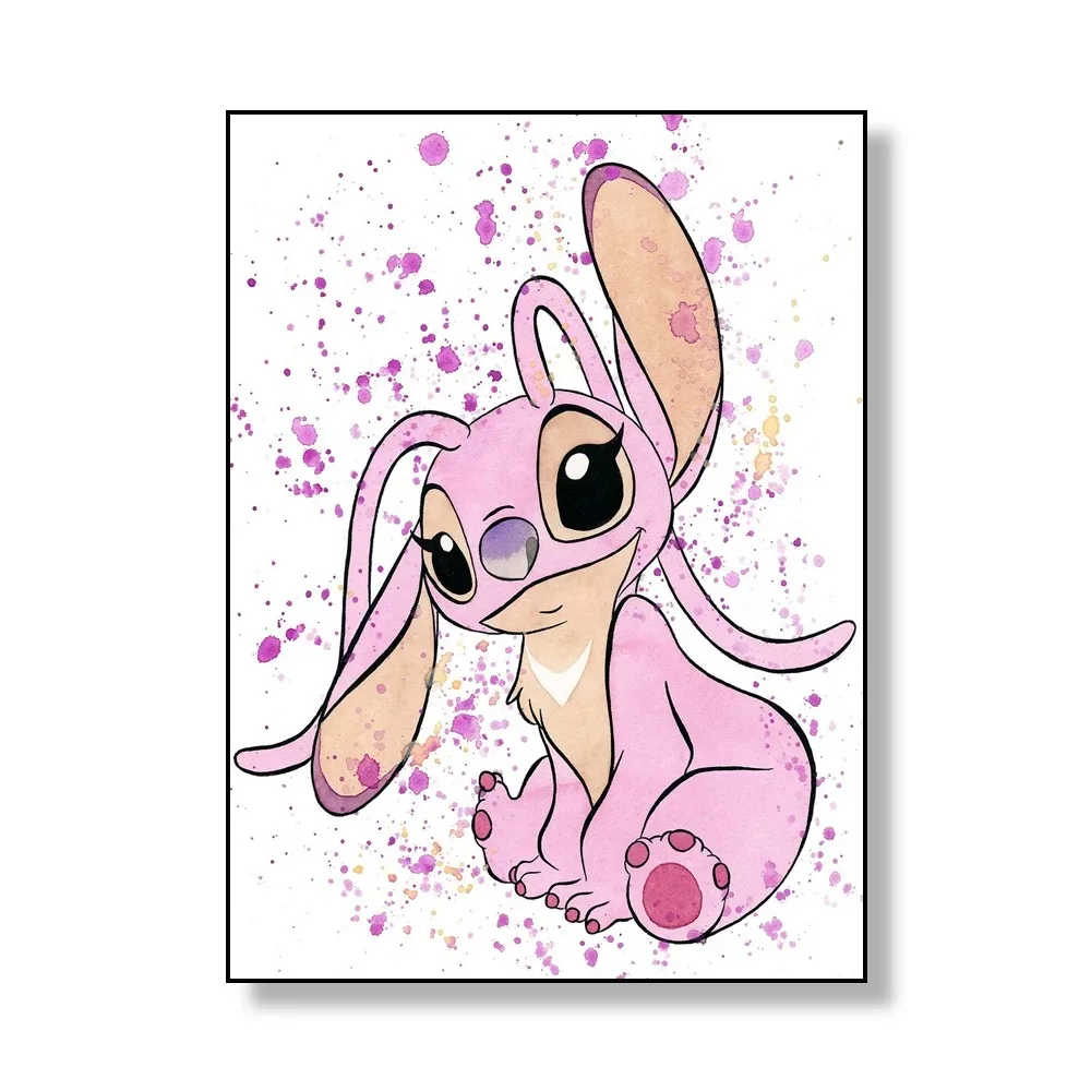 MINISO Disney Stitch Watercolor Wall Art Poster -A4-21X30cm Unframe hm 30-2 - $102.41 MXN