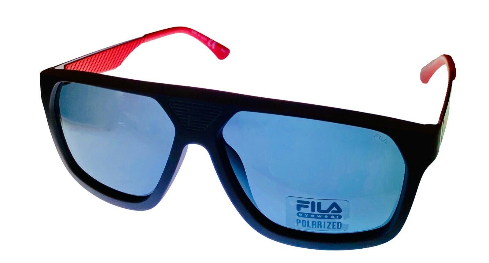 Fila Matte Grey Mens Plastic Aviator Sunglass  Polarized Flash Lens SF8496. R43P