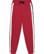 Nautica Little Boys Side Stripe Fleece Joggers,Red,Medium (5) - $29.80