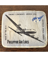 Vintage Airline Luggage Label PHILIPPINE AIR LINES DC-6  used condition - $15.90 CAD