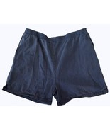 Woman&#39;s Black Cotton Twill Shorts, Elasticized Waistband, 2 Side Pockets... - $23.26 CAD