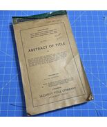 Abstract Of Title Beaumont Texas 1959 290 Pages Security Title Company - $469.78 MXN