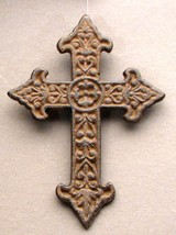 Solid Cast Iron Fleur De Lis Cross - £31.11 GBP