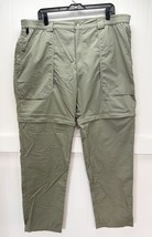 World Wide Sportsman Convertible Hiking Pants Mens XL Green Nylon Zip Off Shorts - £12.01 GBP