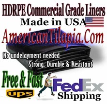 Pond liner 30 mill HDRPE 10X10 UV Resistant,Durable,Fish pond, Free Ship... - $97.90