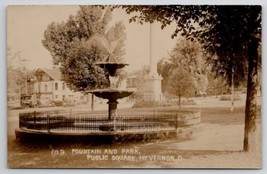 Mt Vernon OH Ohio RPPC Fountain Park Union Steam Dye Works Trolley Postc... - £31.77 GBP