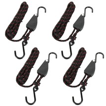 4 Pcs Kayak Rope Tie Downs - 1/4 Inch X 12Ft Kayak Ratchet Bow And Stern Tie Dow - £34.25 GBP