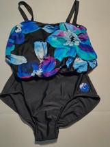 &quot;2 Bamboo&quot; Women&#39;s One-Piece Swimsuit Large 10-12 Floral / Black New - €9,29 EUR