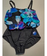 &quot;2 Bamboo&quot; Women&#39;s One-Piece Swimsuit Large 10-12 Floral / Black New - €9,35 EUR