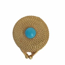 Vintage Estee Lauder Youth Dew Coiled Rope Solid Perfume Compact Turquoi... - £18.18 GBP