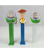 Vtg Lot of 3 Toy Story 4.5&quot; Pez Dispensers Woody &amp; Two Different Buzz Li... - £8.49 GBP