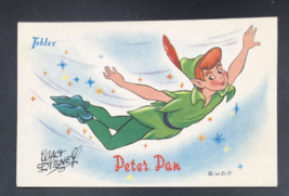 Vintage 1950s Walt Disney Tobler Chocolates Peter Pan Flying Postcard France - £13.83 GBP