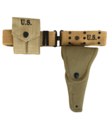 M1936 Canvas Pistol Belt with M1911 Canvas Colt Holster and Colt Magazin... - £30.28 GBP