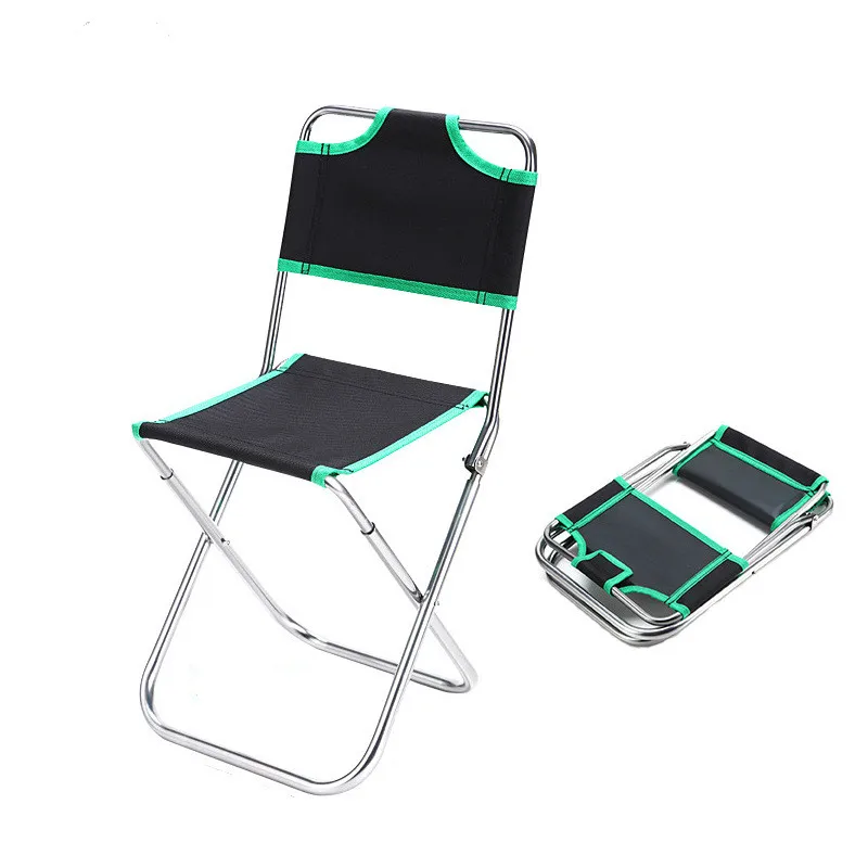 Outdoor multi-functional folding stool backrest fishing chair aluminum alloy  - £31.60 GBP