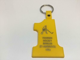 Vintage Promo Keyring Tournoi Hockey Mineur 1993 Keychain St-AMBROISE Porte-Clés - $5.45