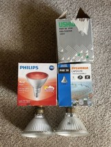 Lot Of 5 Sylvania Philips Ushio PAR38 Flood Capsylite  Light Bulb - £23.60 GBP