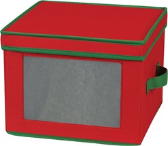 Household Essentials 536Red Holiday China Storage Chest With Lid And Handles | - £32.47 GBP