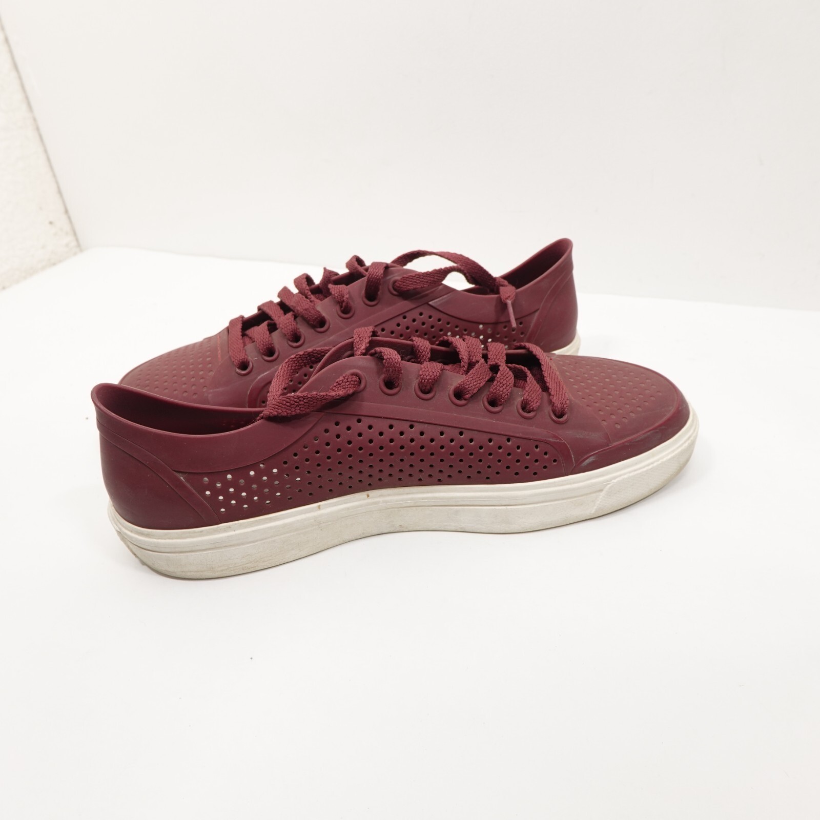 Crocs Womens Citilane 204884 Red Lace Up Casual Shoes Sneakers Size 10 Item image 11