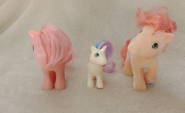 Lot Of 3 My Little Pony G1 1982, 1984 Pink, Flocked Soft, White - £18.28 GBP