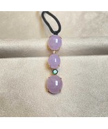 18K Rose Gold Natural Lavender Jade Pendant | High Quality Real Jade Pen... - $12,900.00