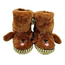 Hatley Kids Medium 8 to 10 Brown Labrador Cozy Slouch Slippers New - £8.98 GBP