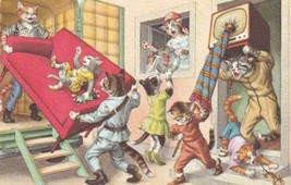 Alfred Mainzer Moving Day at the Cat House Postcard D21 - £2.34 GBP
