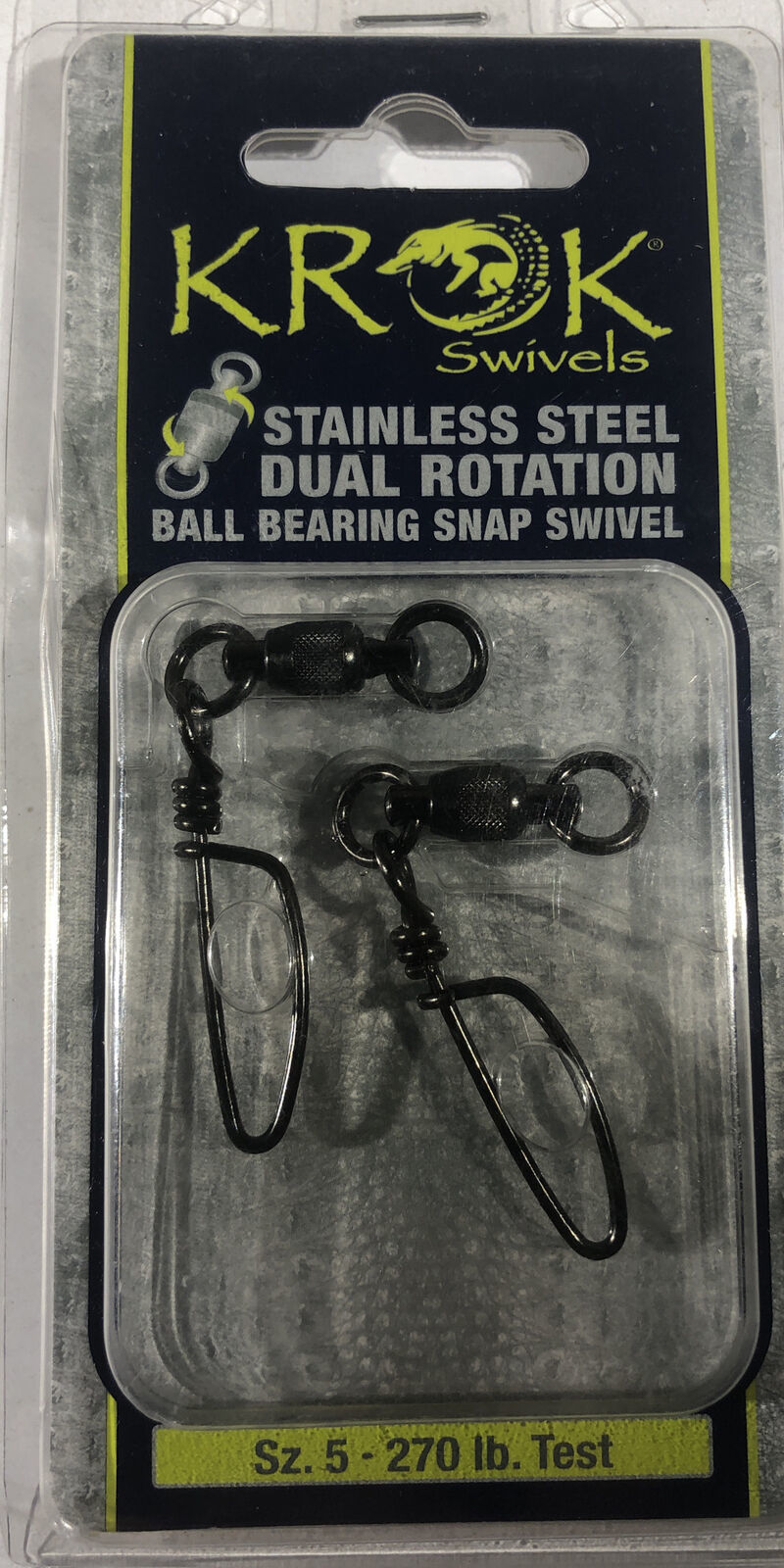 KROK Swivels Stainless Steel Dual Rotation Ball Bearing Snap Swivel Sz.5... - $49.38