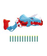 NERF DinoSquad Tricera-Blast Dart Blaster, Break-Open 3-Dart Loading, 12... - £27.45 GBP