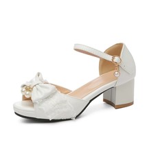 Summer New Sandals Women Shoes Thick Heels Sandals High Heels Open Toe Ladies Bo - £49.84 GBP