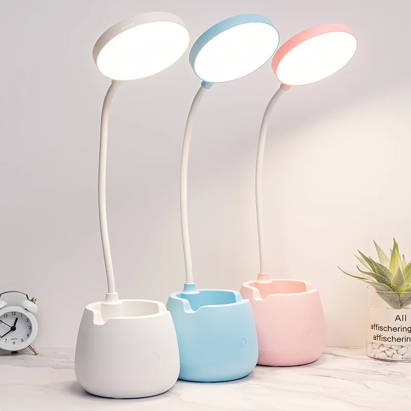  desk lamp rechargeable table lamps convenient white pink blue bedroom bedside lamp usb thumb200