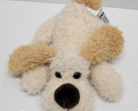 Vintage Russ Berrie Bowser Dog Plush Shaggy Curly White Tan Cream Cute - $22.17