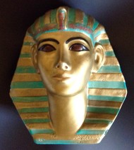 1920s Attila&#39;s Signed Egyptian Lifesize Funerary Mask Plaster Bust Figur... - $2,999.95