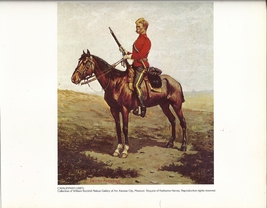 Frederic Remington: Cavalryman - 11&quot; x 9.25&quot; Book Page Print - $4.00