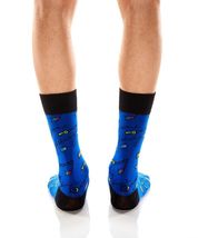 Yo Sox Men's Crew Socks Gone Fishing Premium Cotton Blend Antimicrobial 7 - 12 image 4