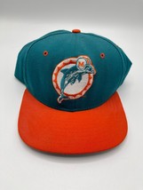 Vintage 90s New Era Miami Dolphins Hat Perfect Orange Bill  - £28.14 GBP