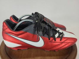 Nike T90 Shoot IV FG Red 472547-060 Soccer Cleats Men's 12 - £36.43 GBP