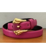 VTG 1980&#39;s Liz Claiborne Pink Brass Leather Snakeskin Belt Women’s  Medi... - $762.50 MXN