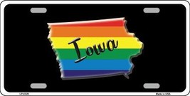 Iowa Rainbow Metal Novelty License Plate LP-6329 - £15.13 GBP