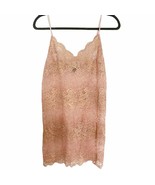 Natori Peach Gold Metallic Boudoir All Over Lace Sheer Chemise Large NWOT - £120.62 GBP