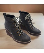 TOMS Womens Melrose Nubuck Ankle Wedge Boots Size 10 W  - $56.12 CAD