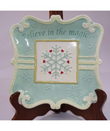 Christmas Plate Believe In The Magic Appetizers Bella Casa By Ganz Ceram... - $2.99