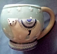 World Market blue Polar Bear Mug - $16.48