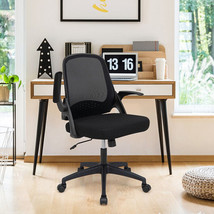 Adjustable Mesh Office Chair Rolling Computer Desk Chair with Flip-up Armrest-B - £115.63 GBP